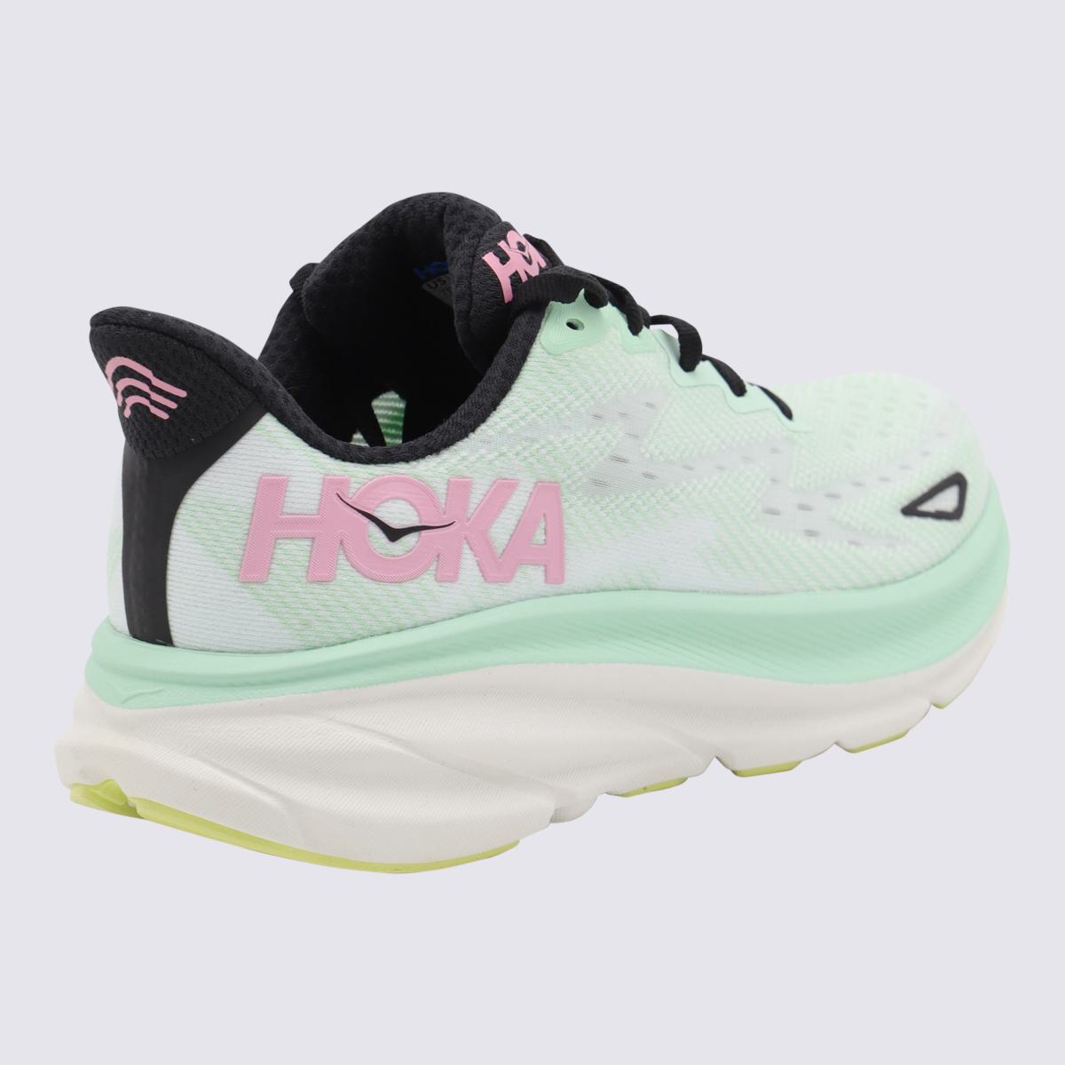 Hoka Clifton Sneaker in Hellgrün und Rosa