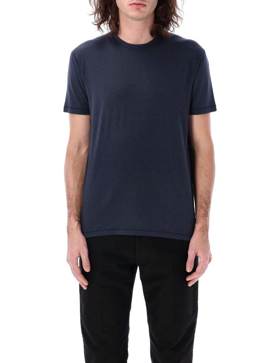 Tom Ford Basic-T-Shirt mit kurzen Ärmeln