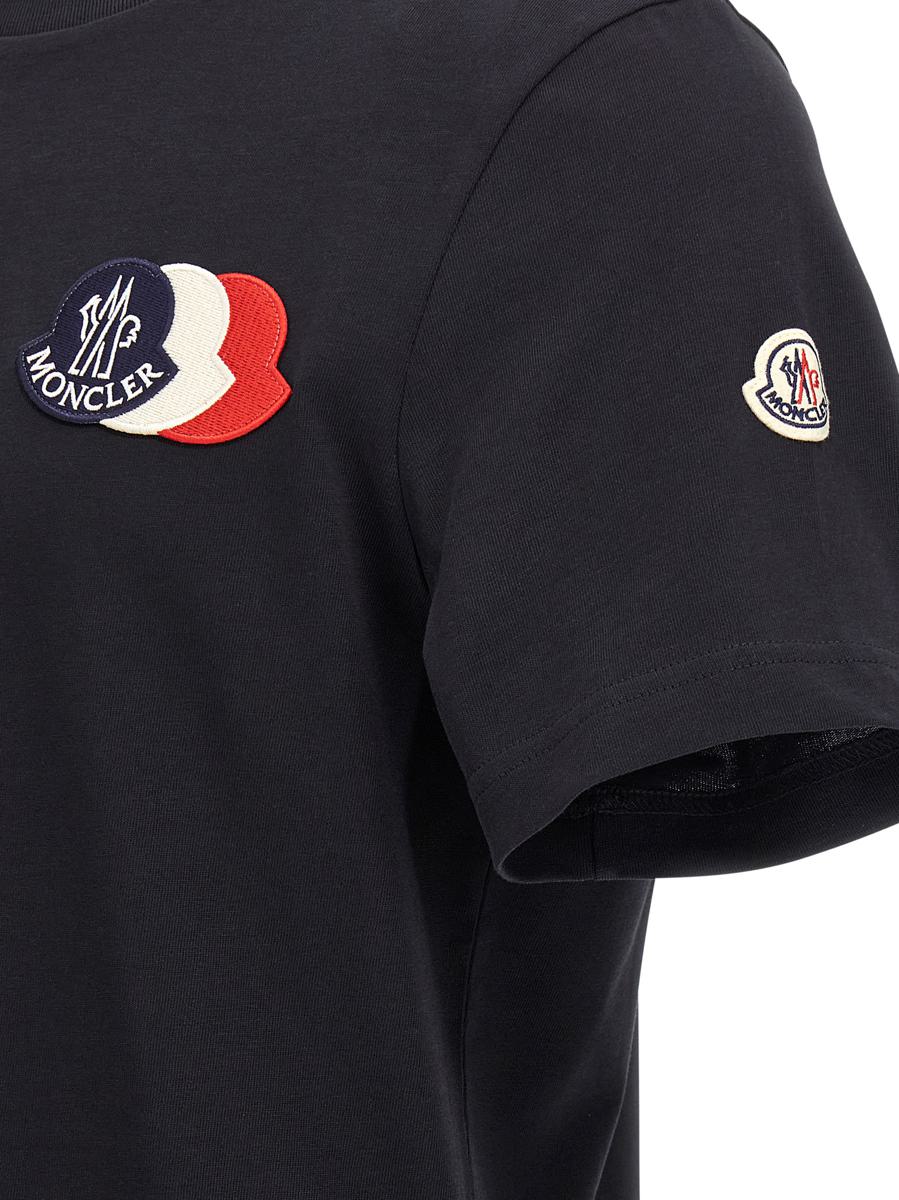 Moncler T-Shirt mit dreifarbigem Logo
