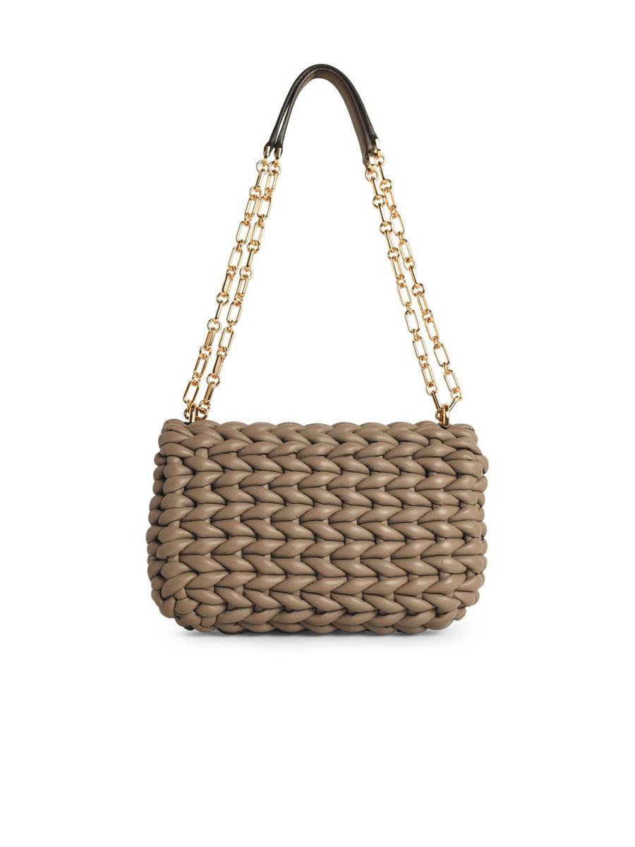 Michael Kors „Tribeca“ Schultertasche aus gewebtem Birkenleder