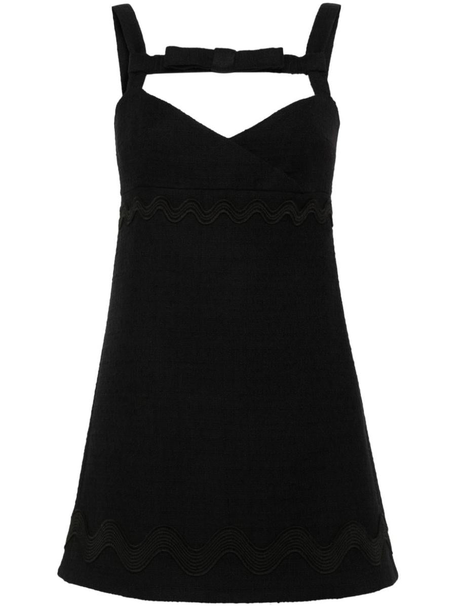 Patou Minikleid mit Muschelsaum