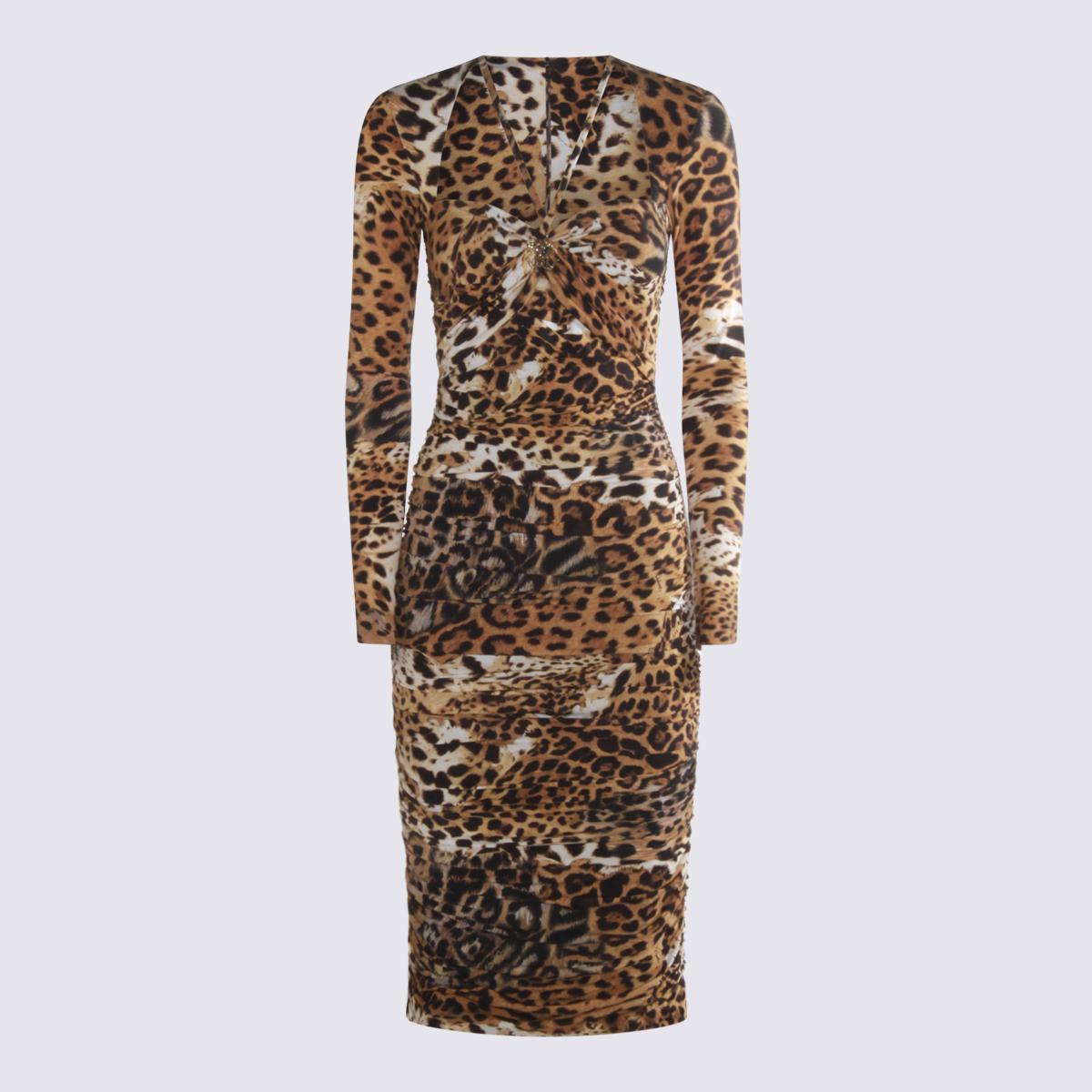 Roberto Cavalli – Mehrfarbiges Midikleid