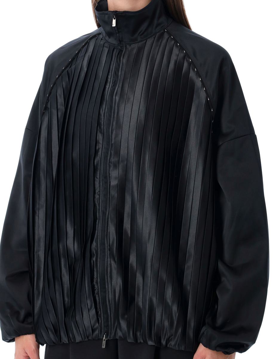 Nike Satin Plissee Oversize Trainingsanzugjacke Sportswear Kollektion