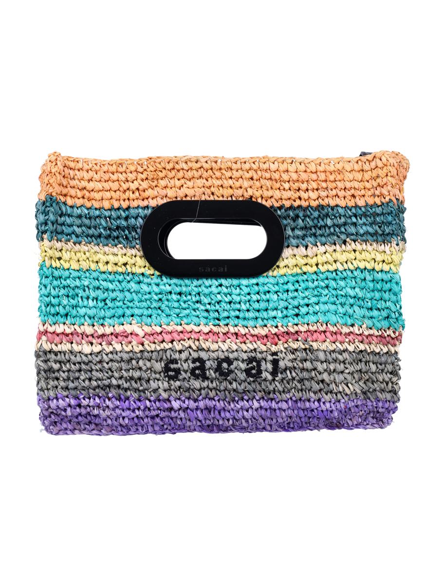 Sacai Raffia Mini-Tasche