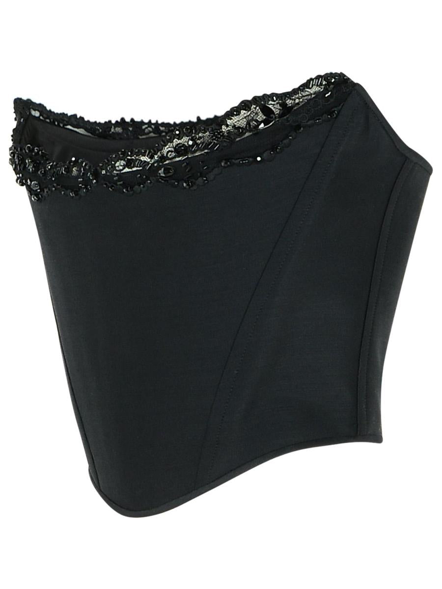 DSQUARED2 „Paris“ Korsett aus schwarzer Schurwollmischung