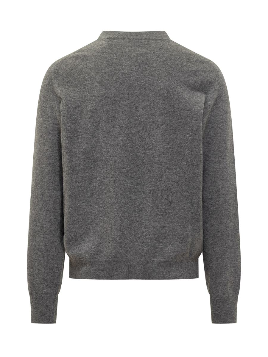 Dolce & Gabbana – Grauer Pullover mit Dolce & Gabbana-Logo