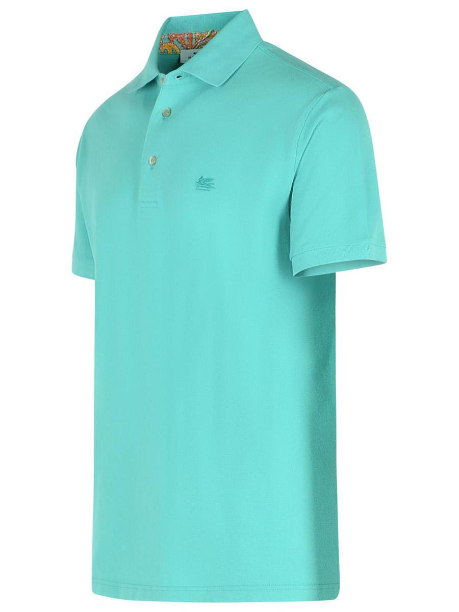 Etro „Roma“ Poloshirt aus hellblauer Baumwolle
