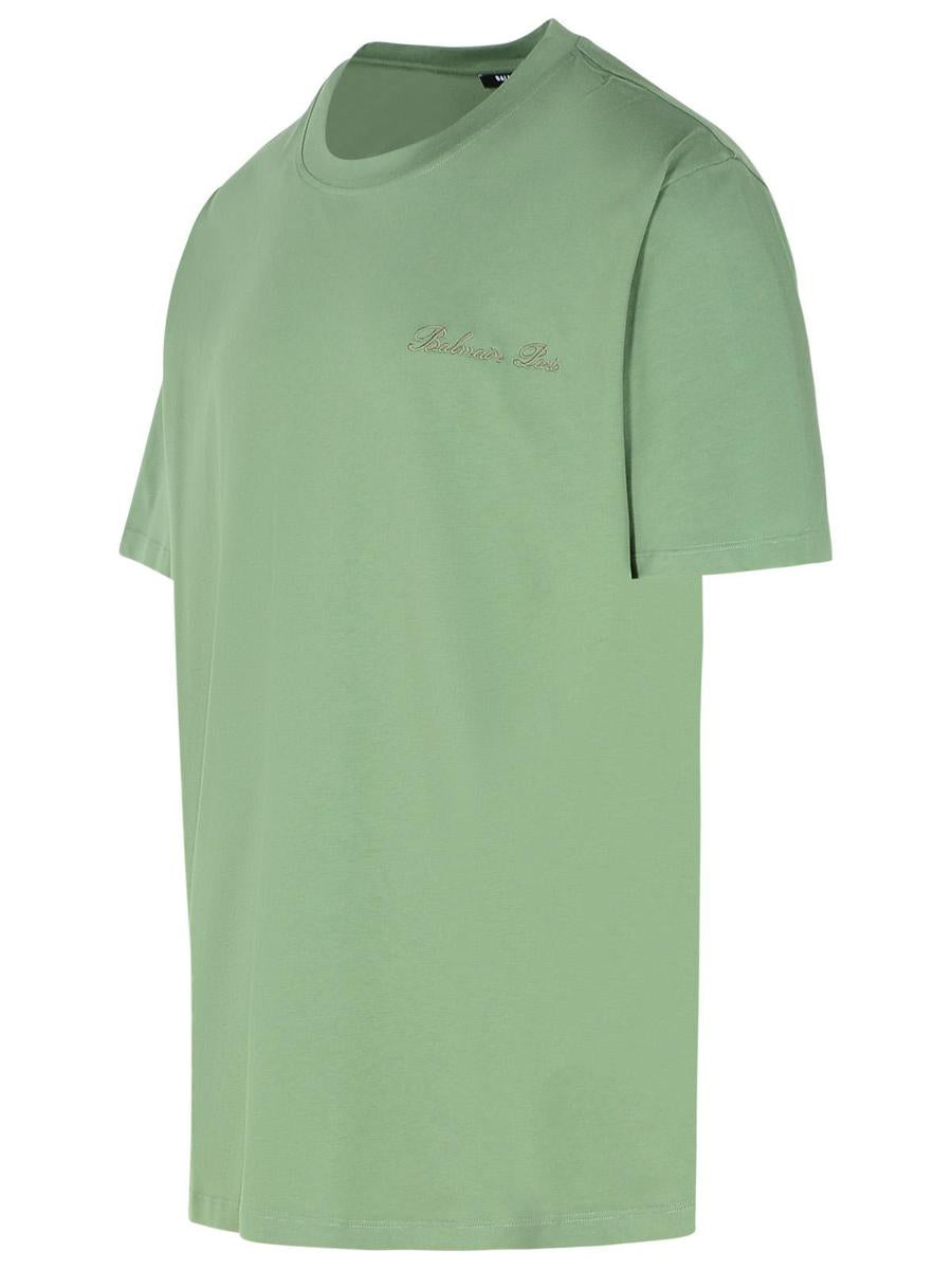 Balmain Grünes Baumwoll-T-Shirt