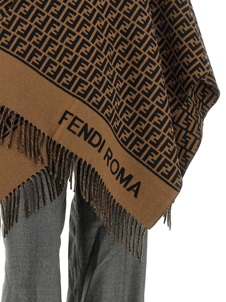 Fendi Poncho aus Wolle und Kaschmir