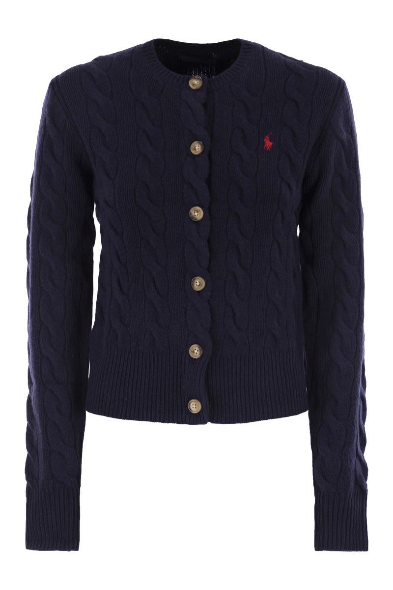 Polo Ralph Lauren – Zopfmuster-Cardigan aus Wolle und Kaschmir