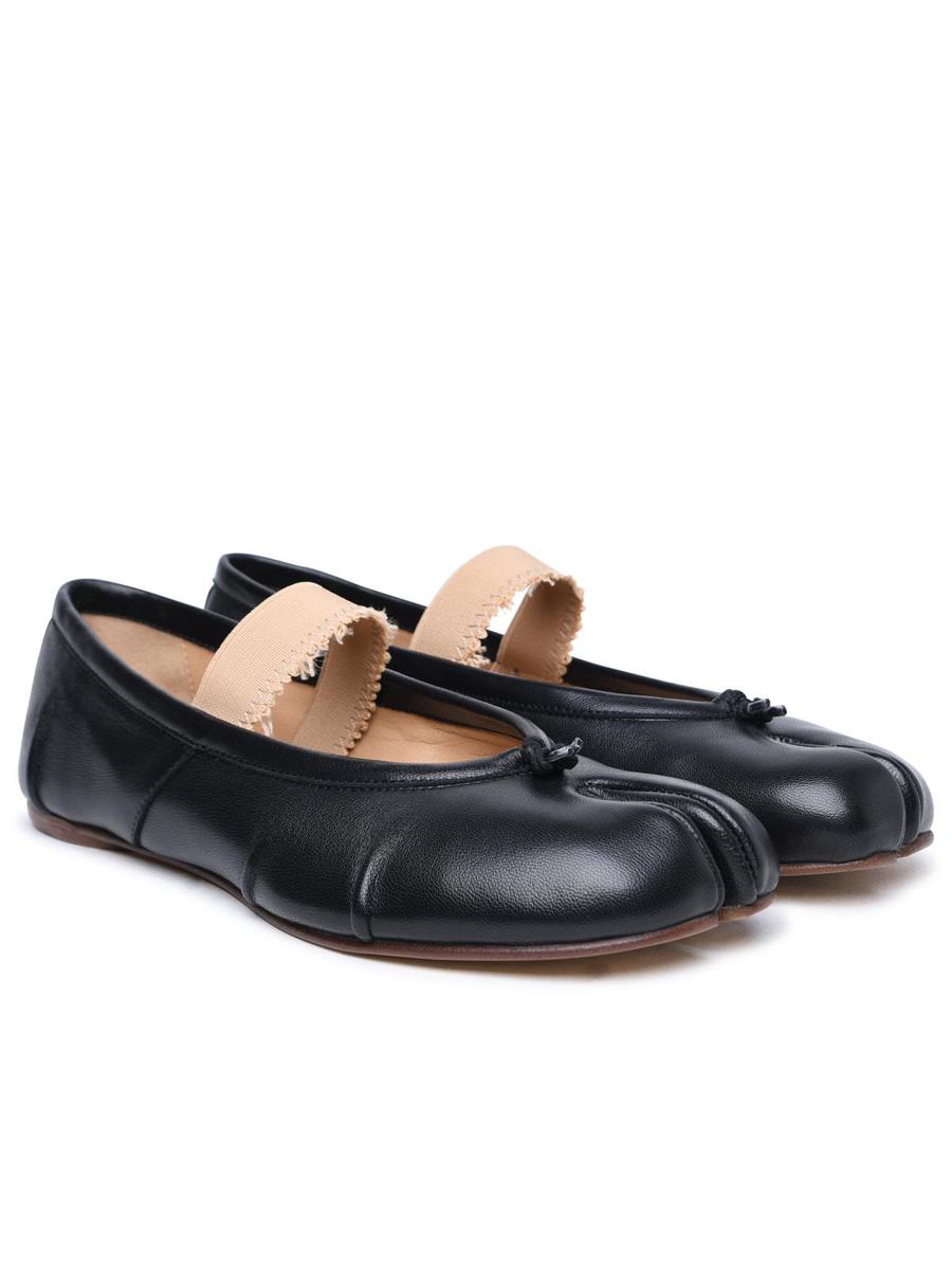 Schwarze Ballerinas „Tabi“ von Maison Margiela aus Nappaleder