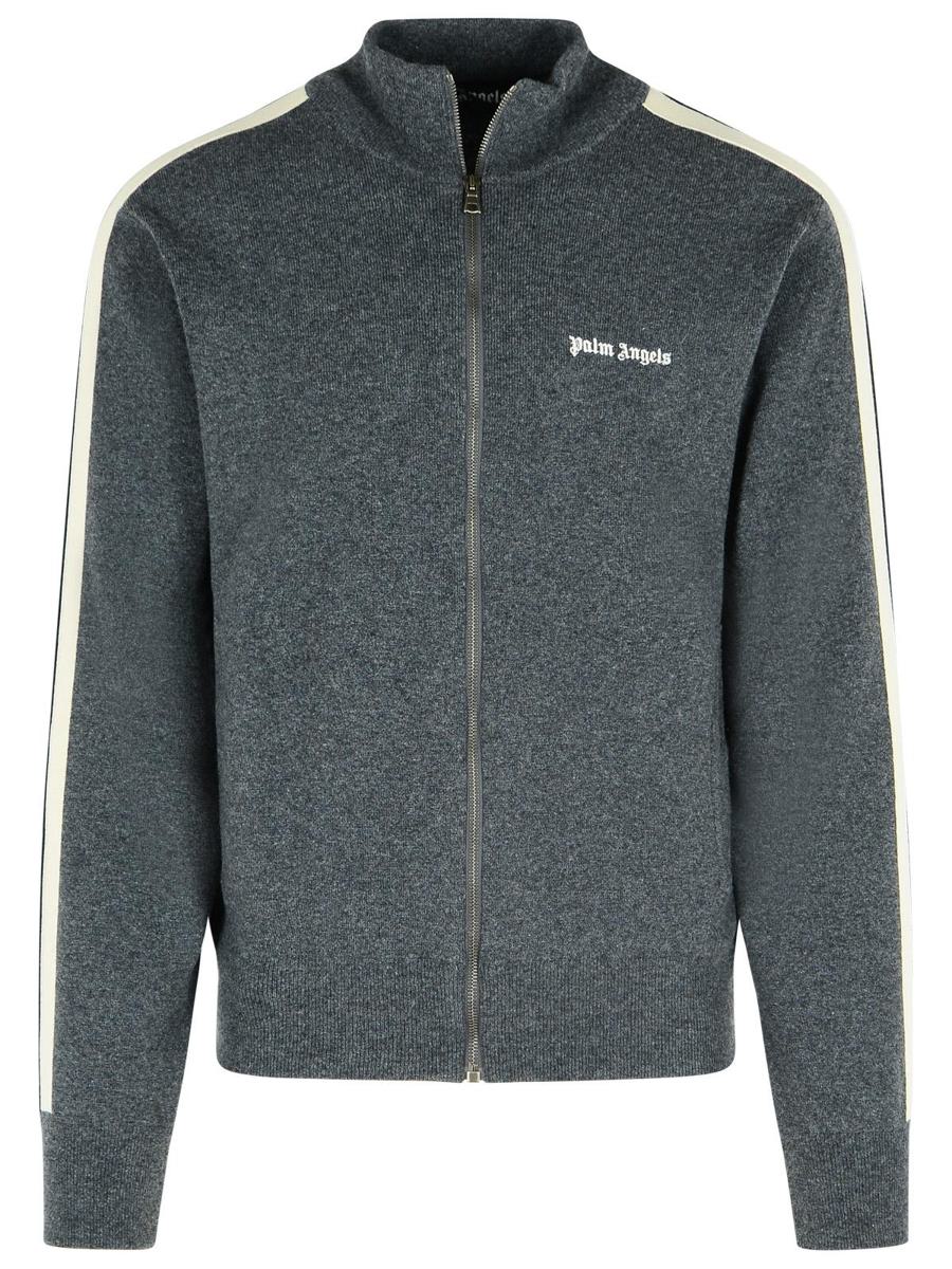 Palm Angels – Graues Sweatshirt aus Wollmischung