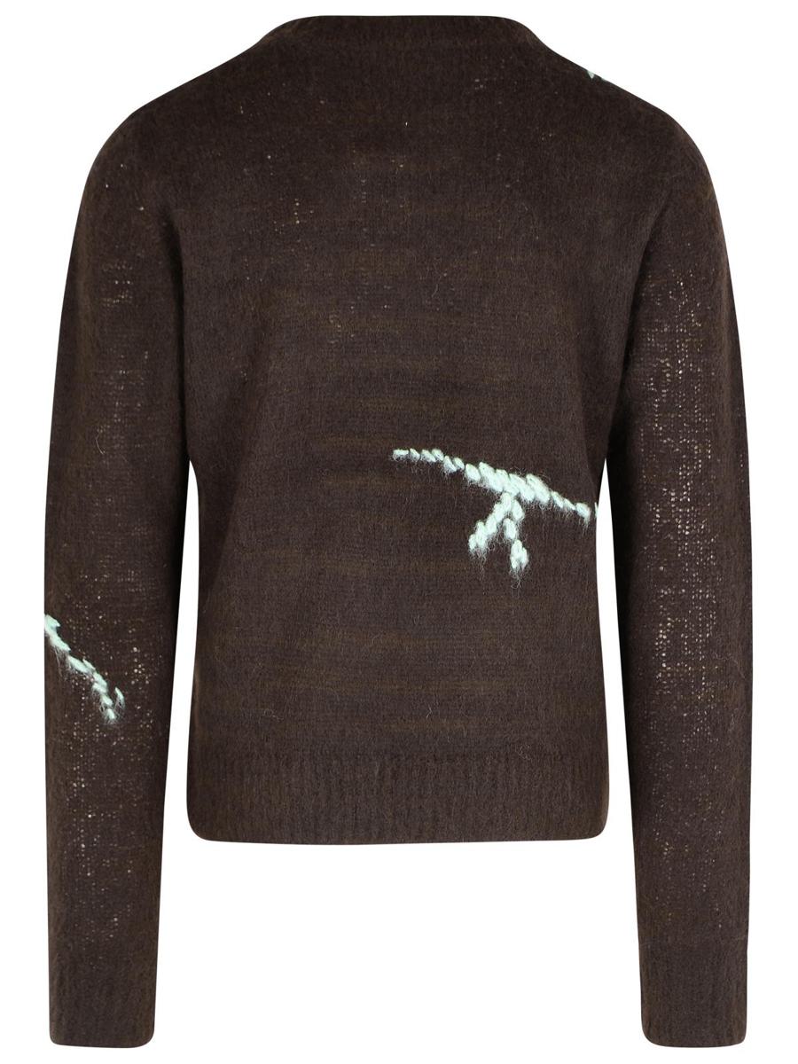 Dries Van Noten Brauner Pullover aus Wollmischung