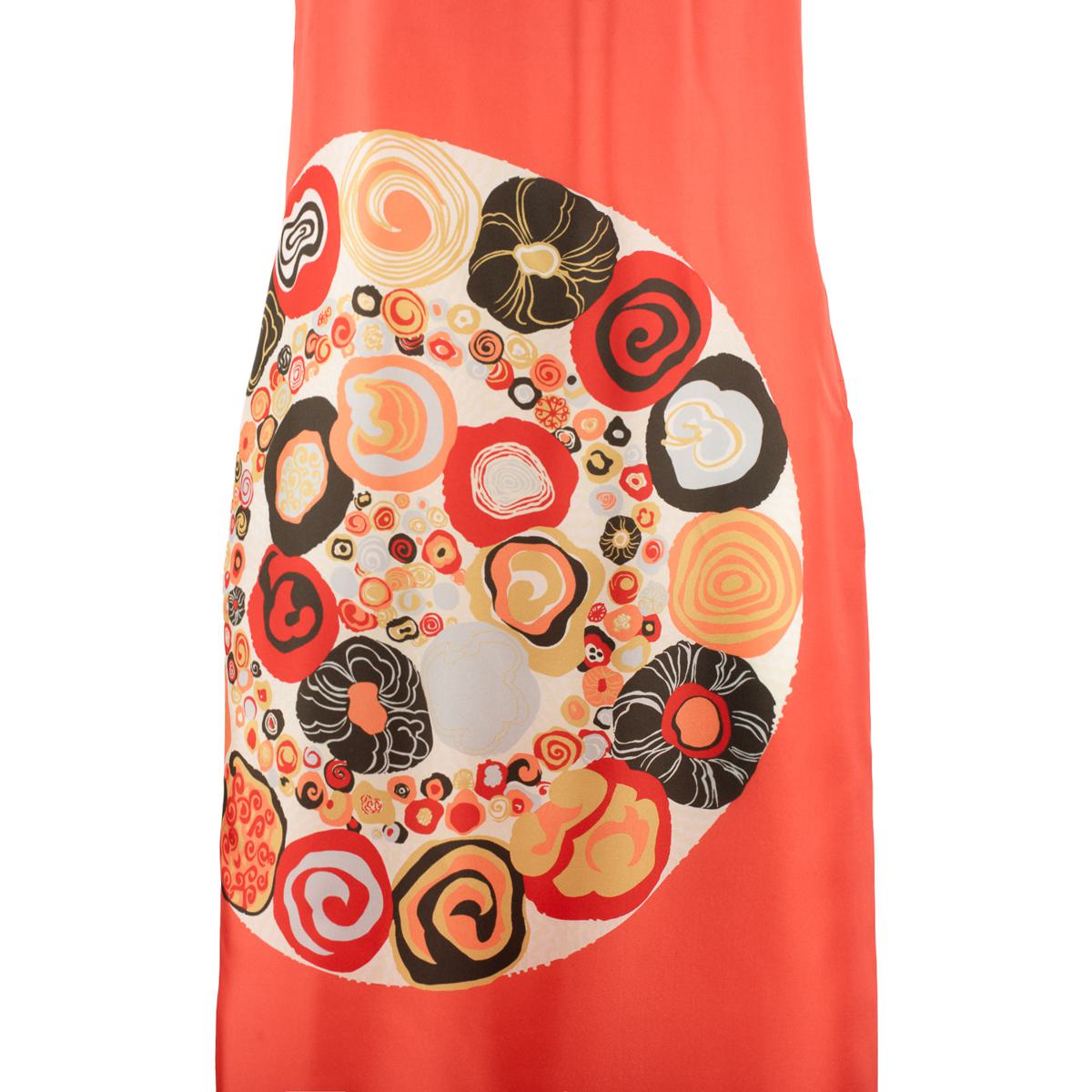 Le Sarte – Langes Seidenkleid „Pettegole“ mit Klimt-Print