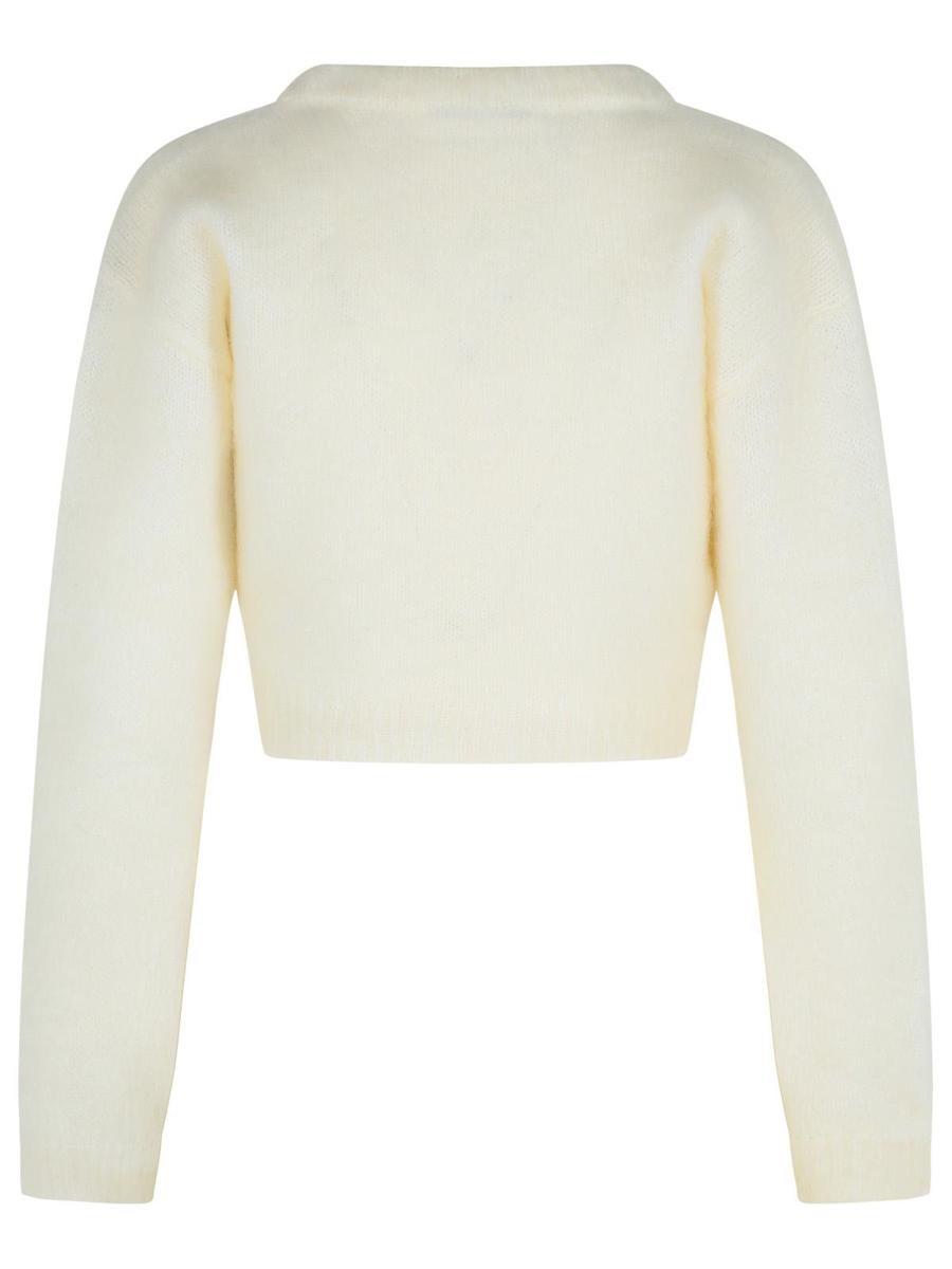 Alessandra Rich – Strickjacke aus Mohairmischung in Elfenbein