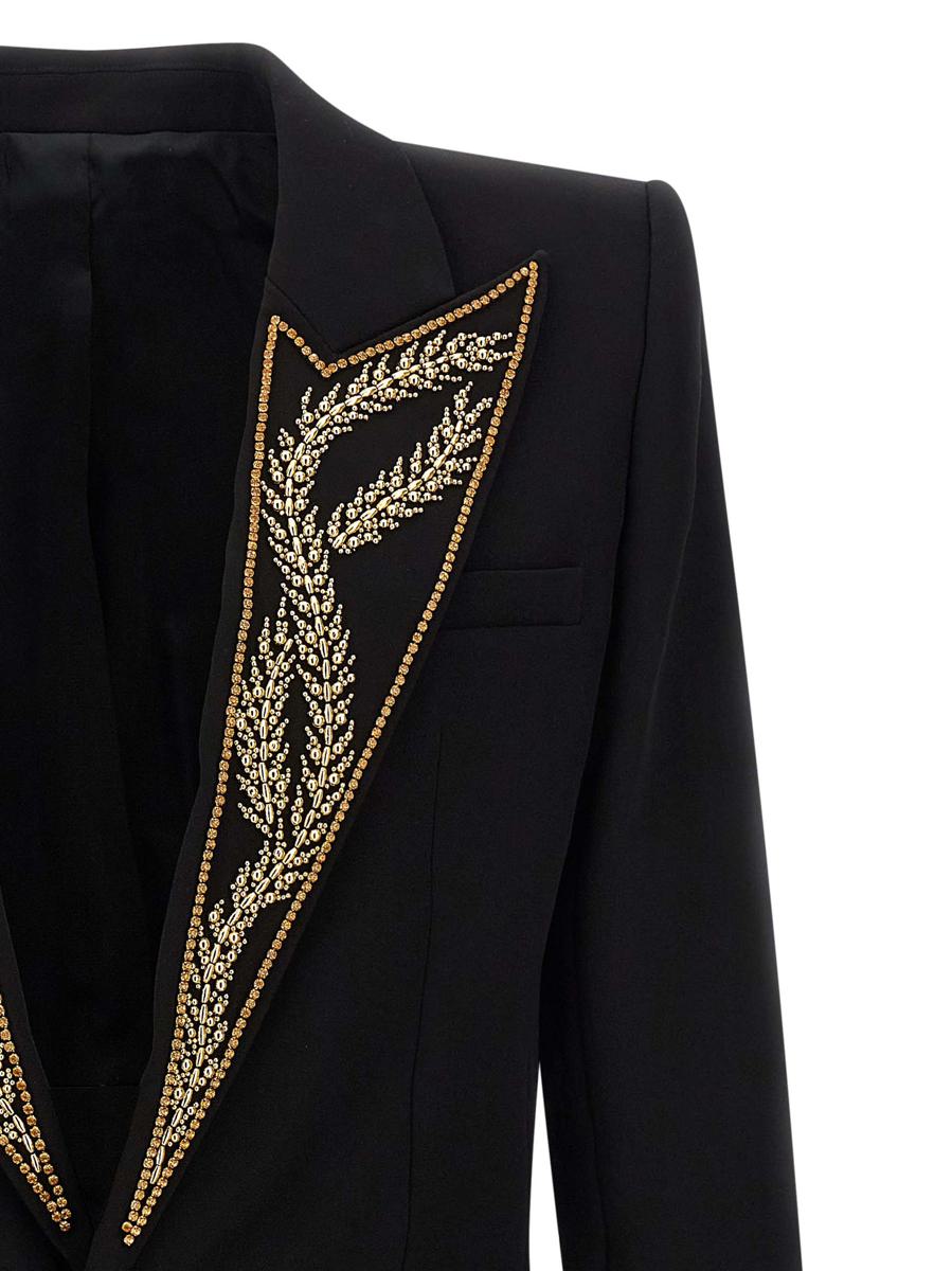 Balmain Blazer mit Blattstickerei