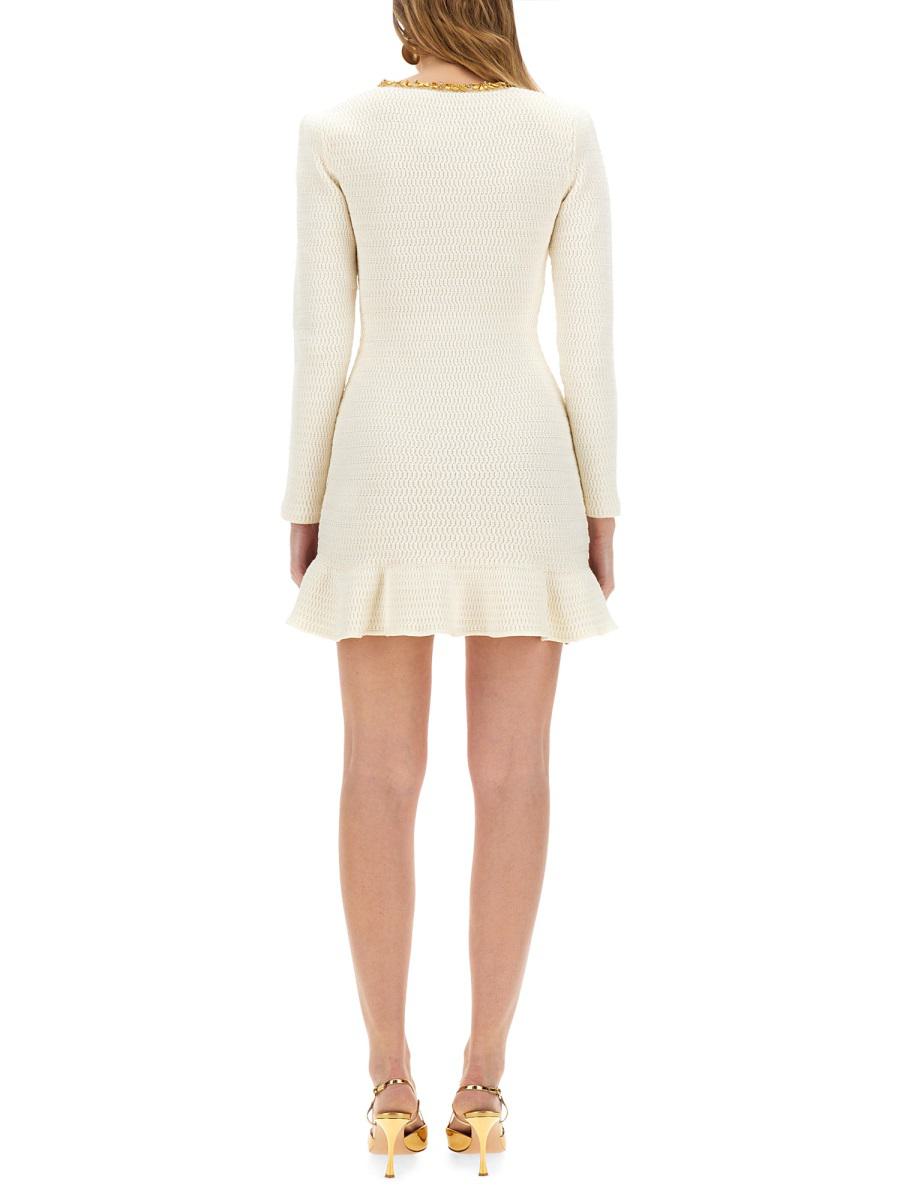 Self-Portrait – Minikleid aus Lurex-Strick