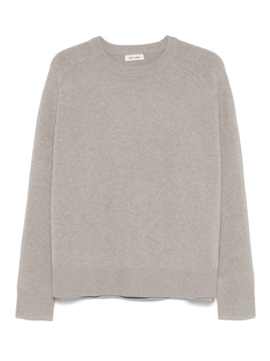 Weicher Boyfriend-Pullover aus Ziegenkaschmir mit Rundhalsausschnitt
