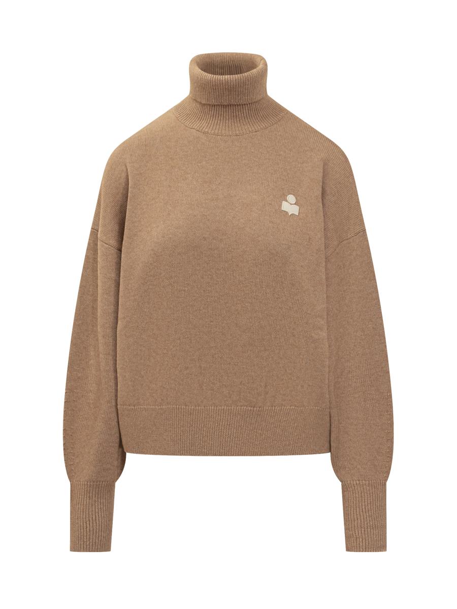 Rollkragenpullover aus Wolle mit Logo von Isabel Marant Étoile