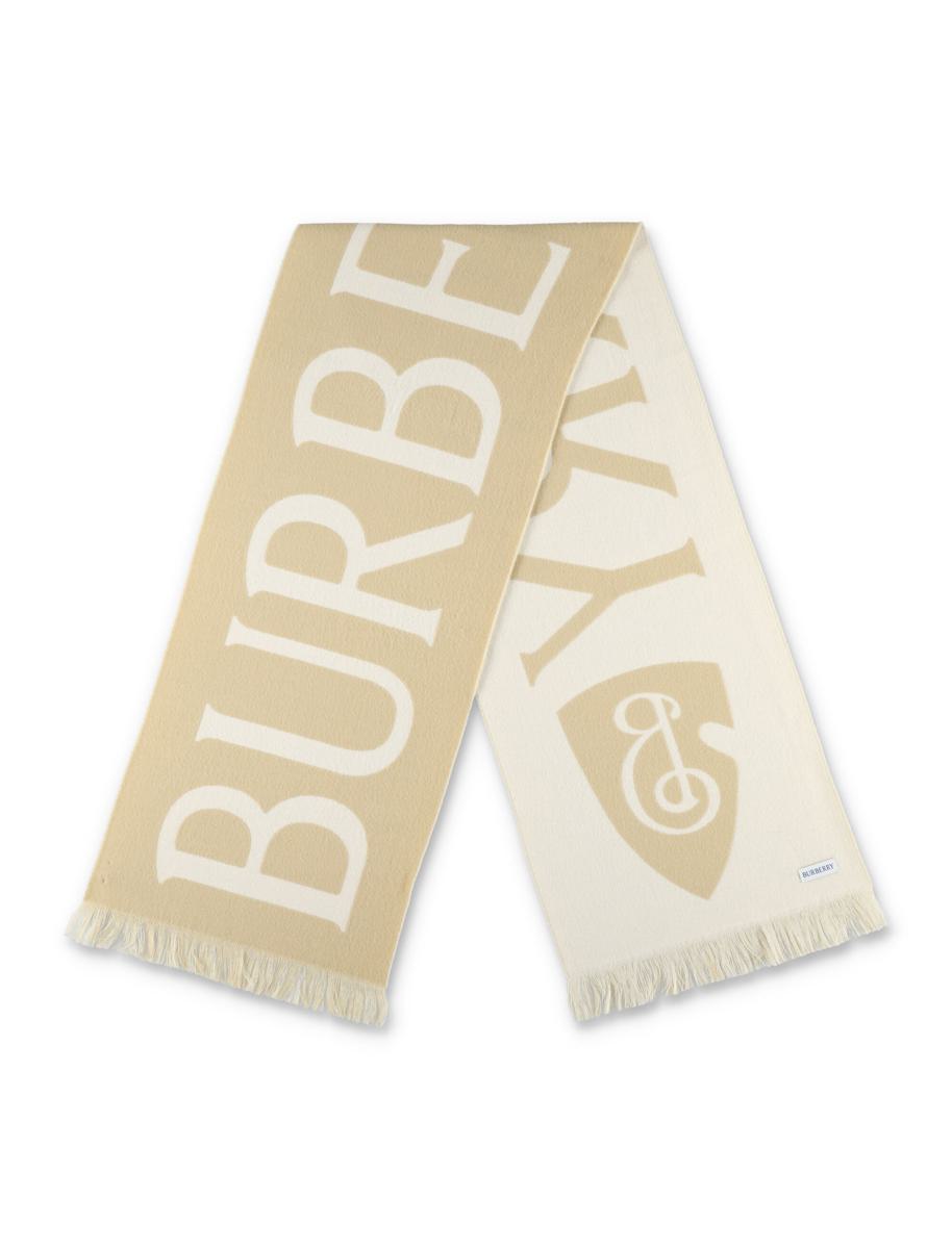 Burberry zweifarbiger Wollschal mit Logo