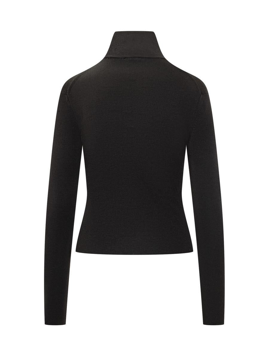 Courrèges Schwarzer Courrèges Rollkragenpullover