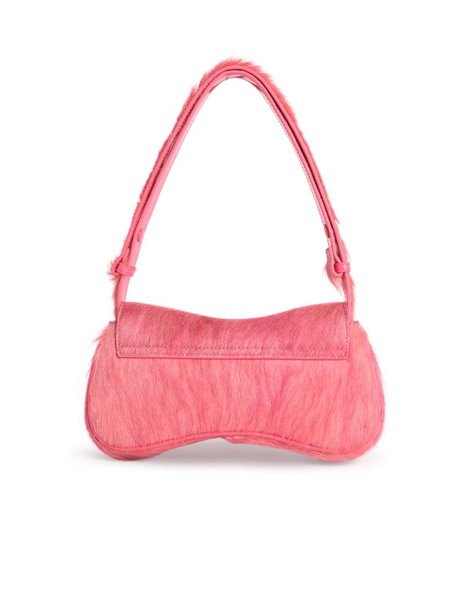 Diesel „Play“ Clutch aus rosa Ponyhaar