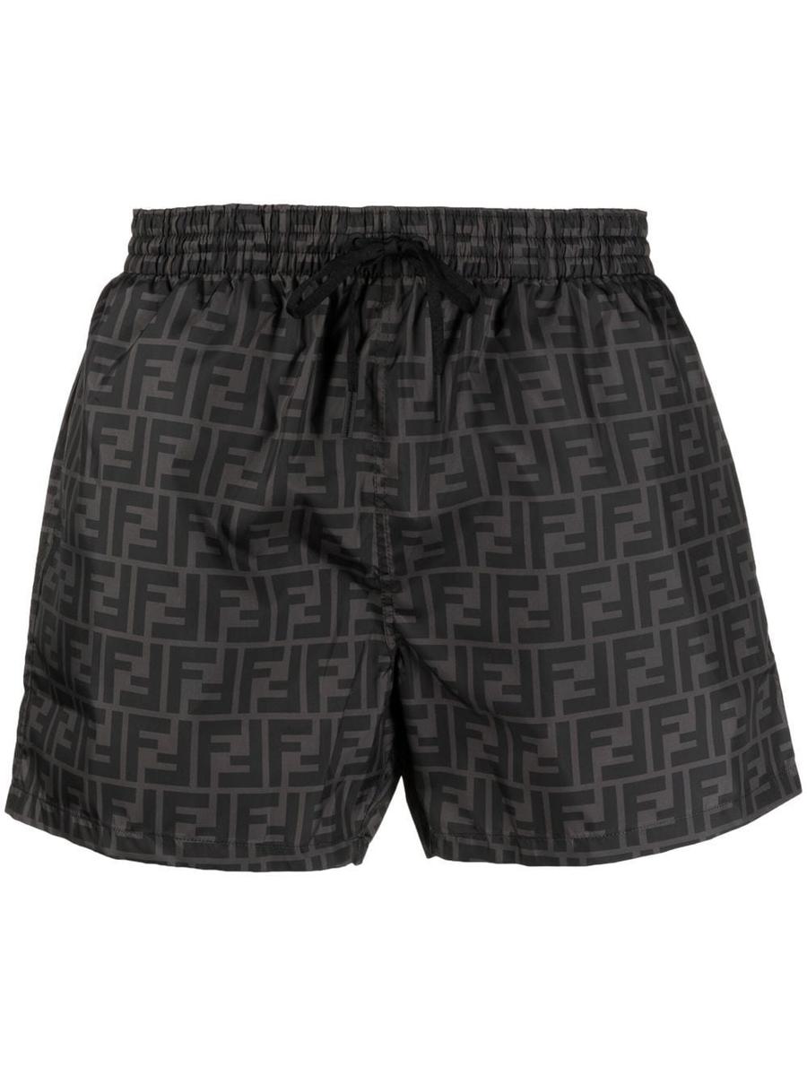 Fendi Badeshorts aus technischem Stoff mit durchgehendem FF-Muster