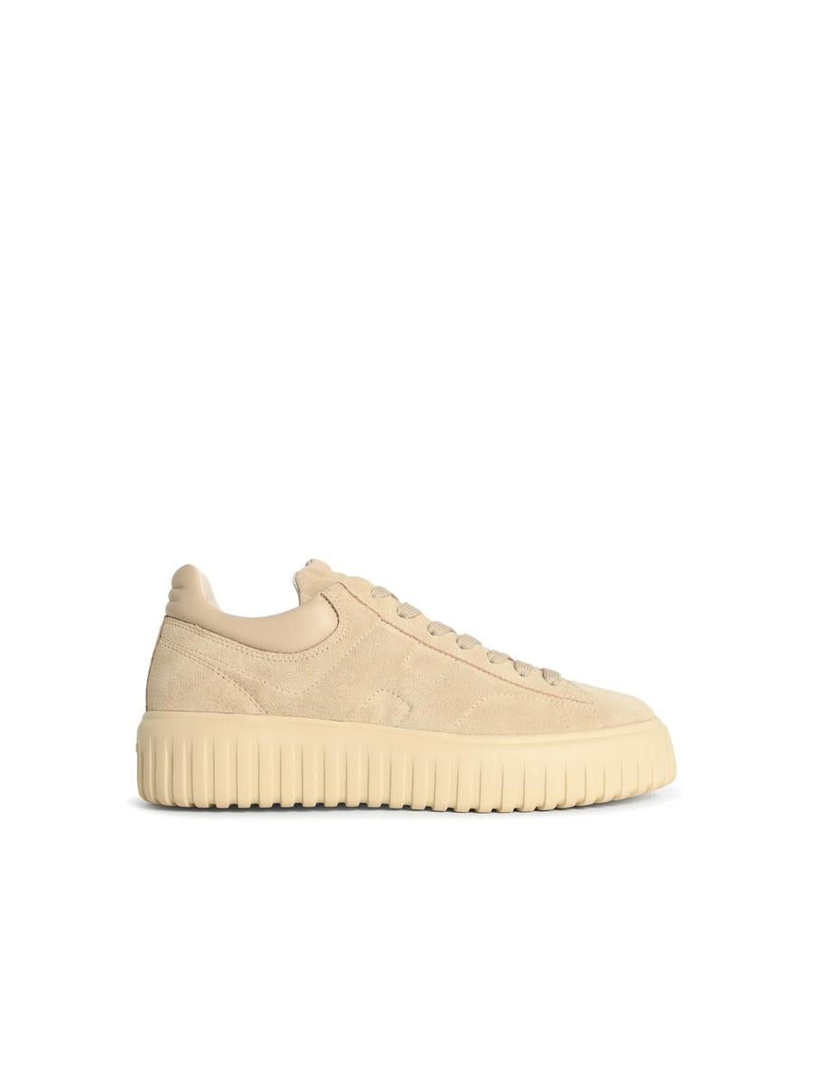 Hogan – Beige Wildleder-Sneaker mit „H-Streifen“