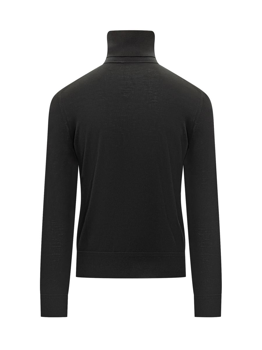 Tom Ford Schwarzer Rollkragenpullover aus Wolle Tom