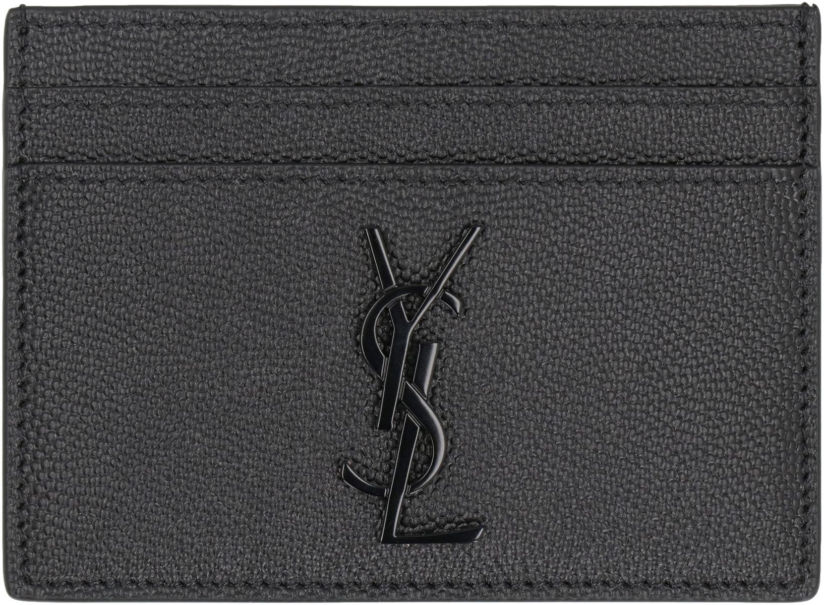 Saint Laurent Cassandre Kartenetui aus Leder mit Logodetail