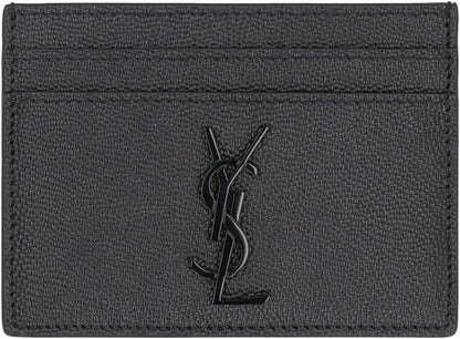 Saint Laurent Cassandre Kartenetui aus Leder mit Logodetail