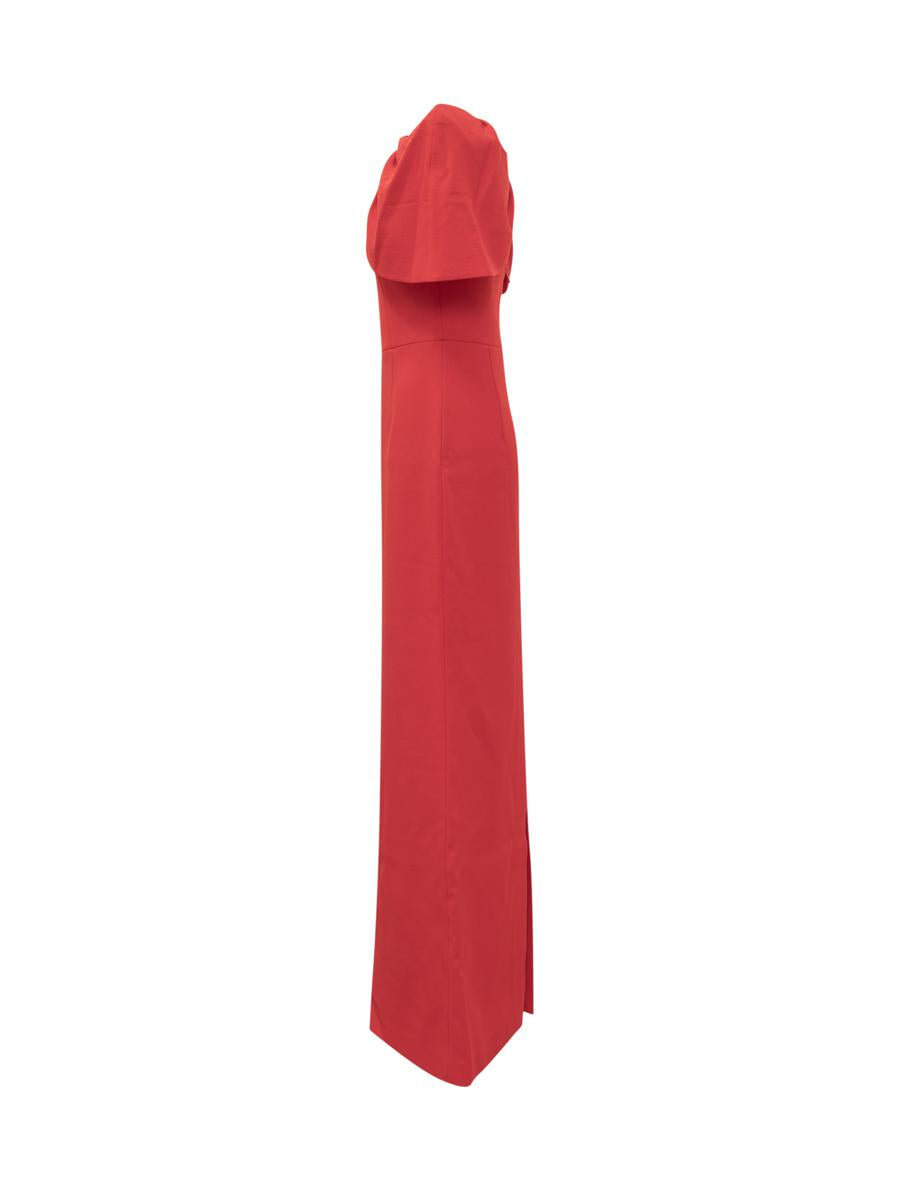 Rebecca Vallance – Langes Kleid mit rotem Cape