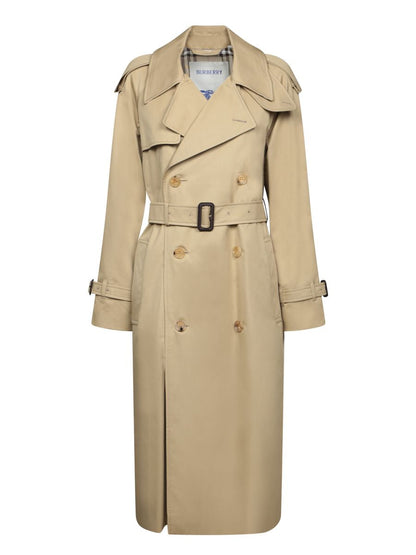 Burberry – Trenchcoat aus Baumwollmischung in Beige