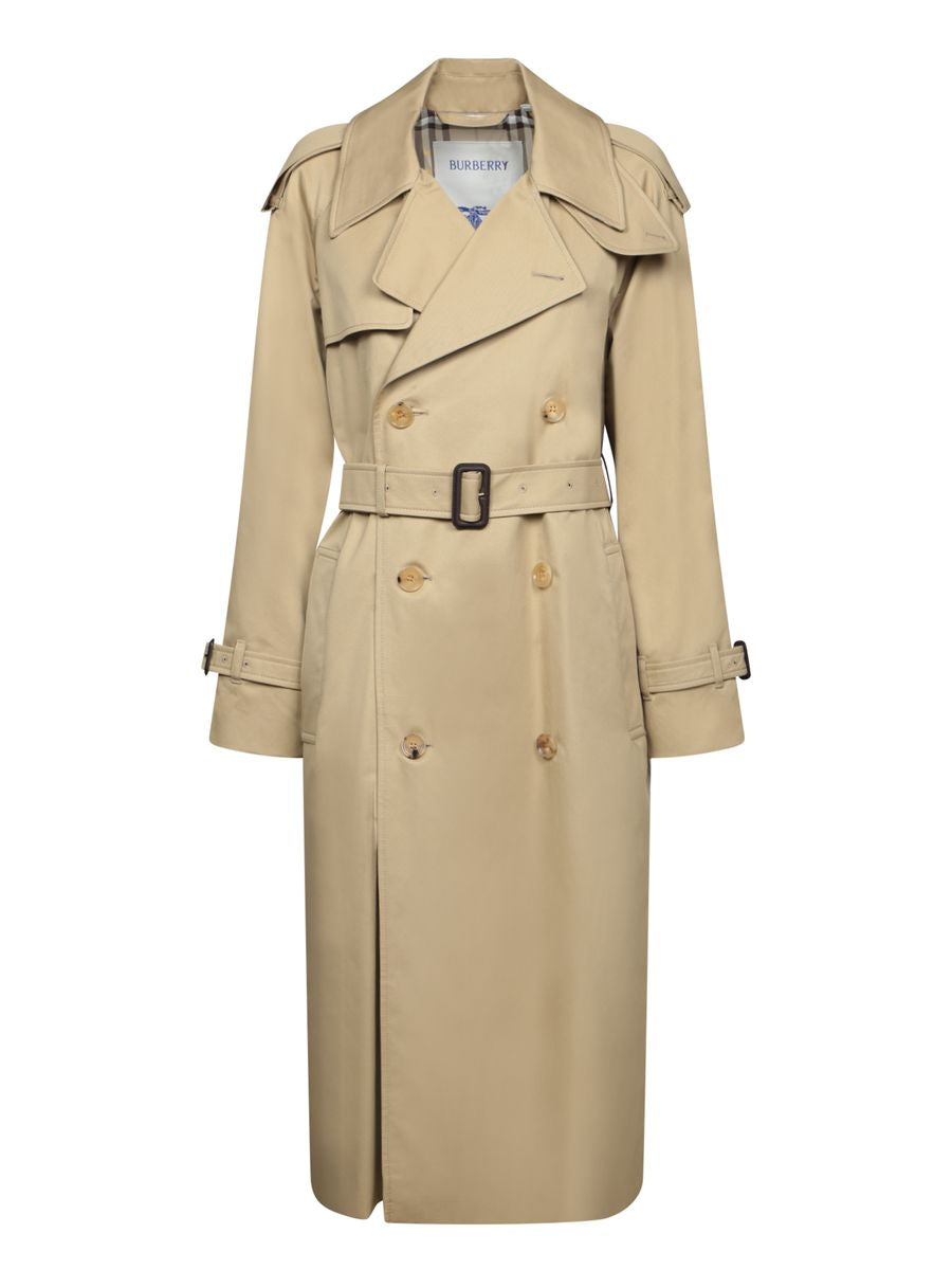 Burberry – Trenchcoat aus Baumwollmischung in Beige