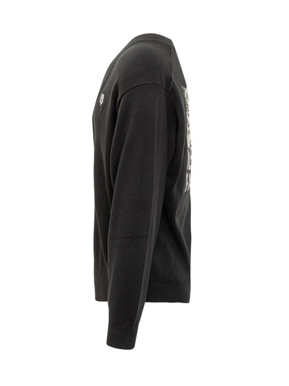 Kenzo Kenzo Herren Schwarze Strickjacke mit Tiger-Logo