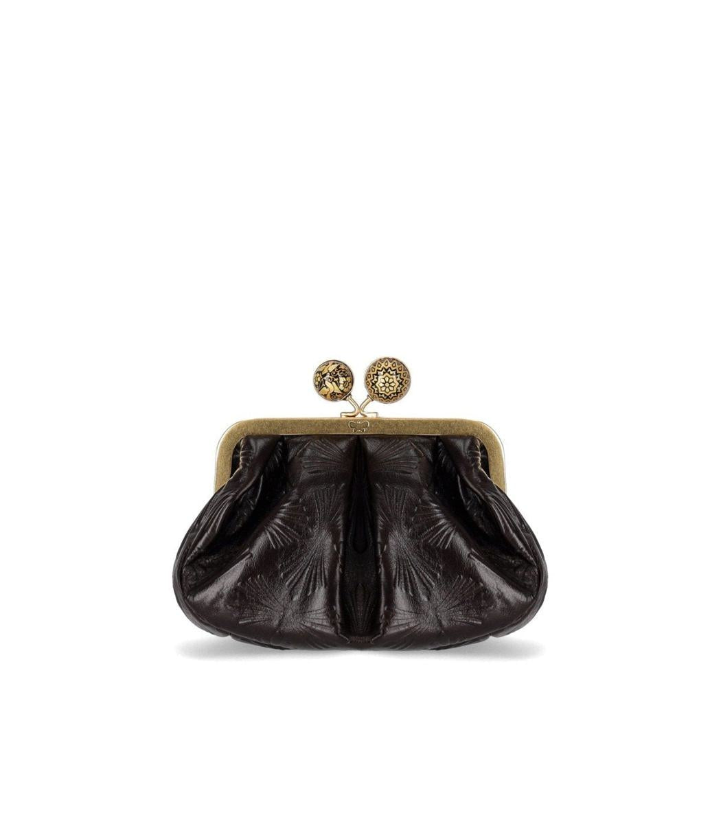 Weekend Max Mara – Kleine braune Clutch „Pasticcino Spanish Heritage“