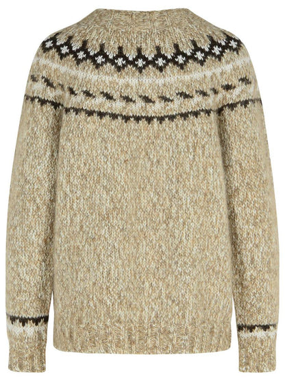 PAROSH 'Laila' Beige Alpaka-Mischpullover