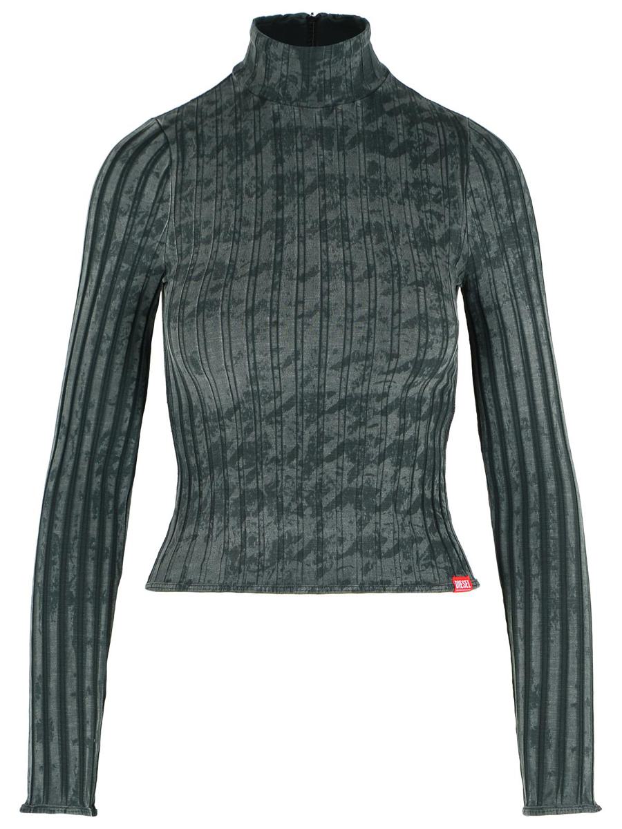 Diesel – Grauer Pullover aus Baumwollmischung