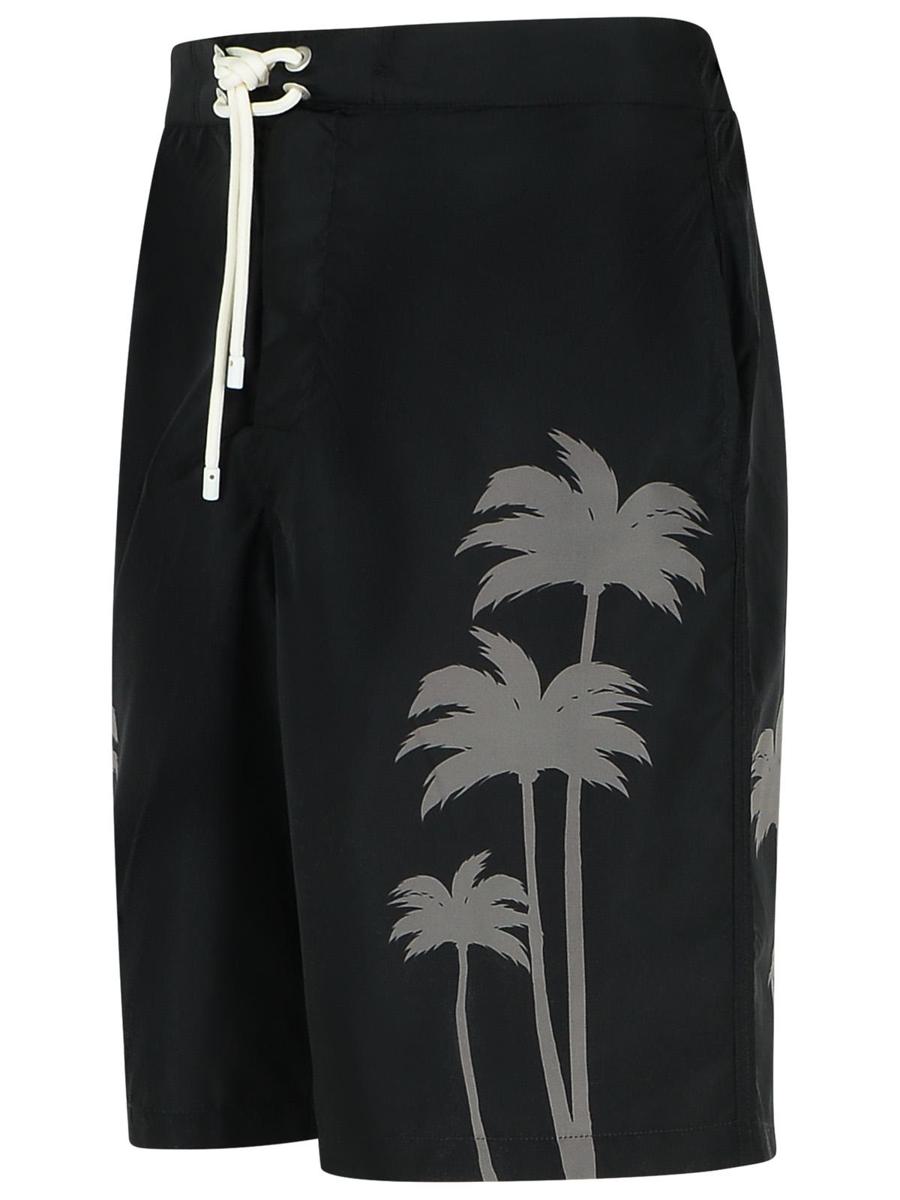Palm Angels „Palms“ Schwarzer Polyester-Badeanzug