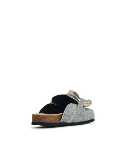 JW Anderson – Hausschuhe „Chain“ aus blauem Denim