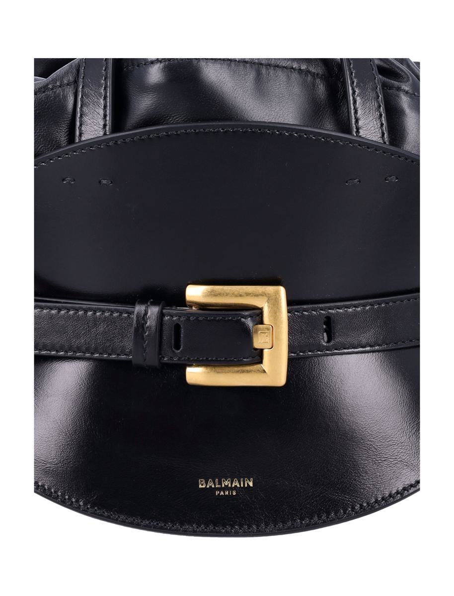 Balmain Shuffle Mini-Ledertasche Schwarz
