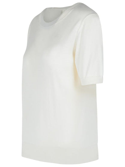 PAROSH Cremefarbener Pullover aus Wollmischung