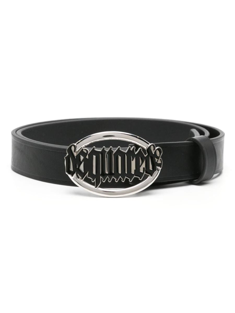 DSQUARED2 Gothic Ledergürtel mit Logoschnalle