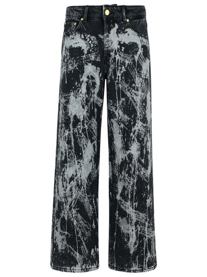 Ganni „Izey“ schwarze Baumwolljeans