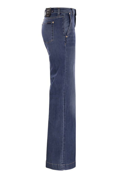 7 For All Mankind Modern Dojo – Hoch taillierte Schlagjeans