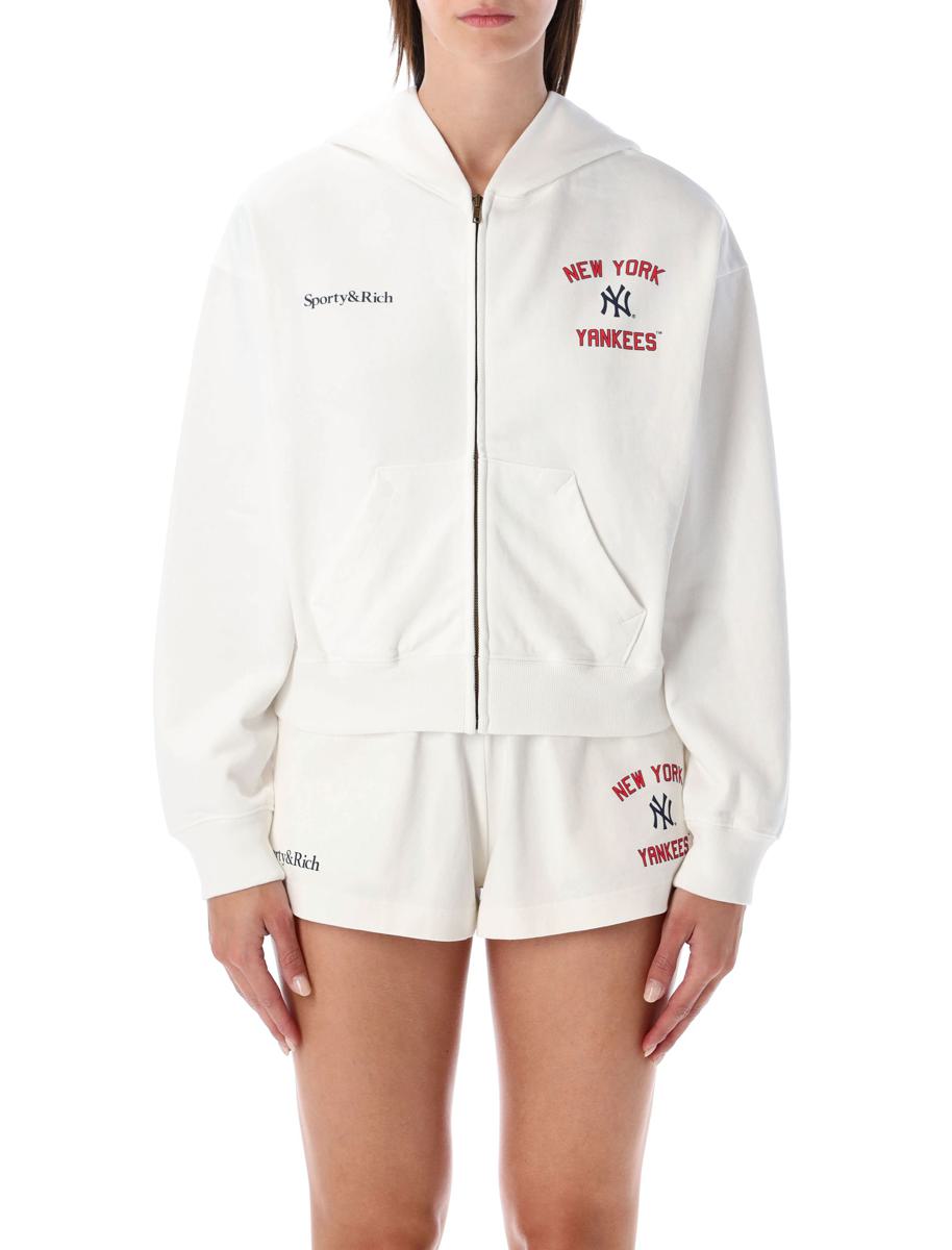 Sporty &amp; Rich – Kurzer Homerun-Hoodie mit Reißverschluss