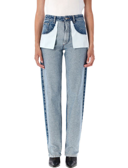 MM6 Maison Margiela – Jeans mit umgekehrter Vorderseite