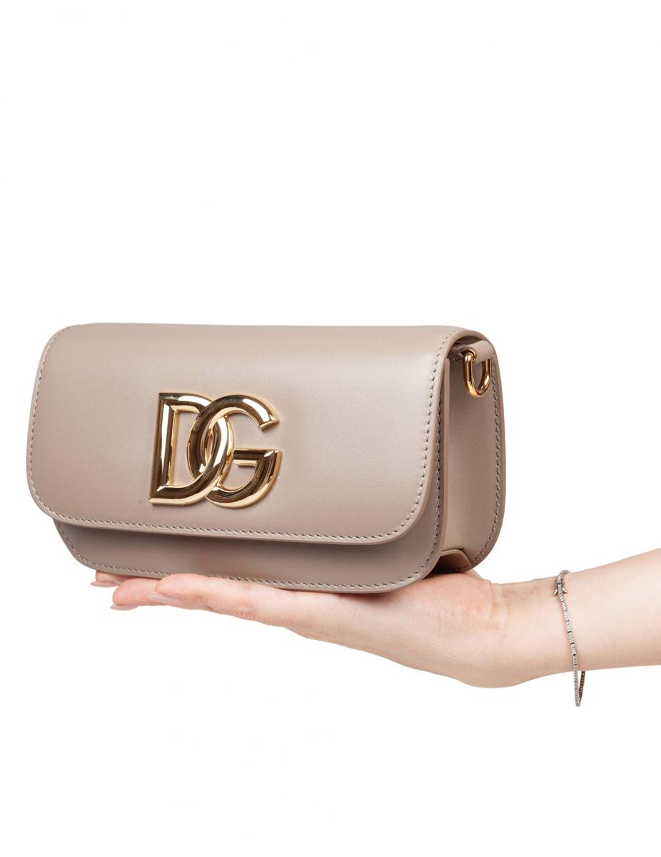Dolce &amp; Gabbana 3,5" Umhängetasche aus Kalbsleder