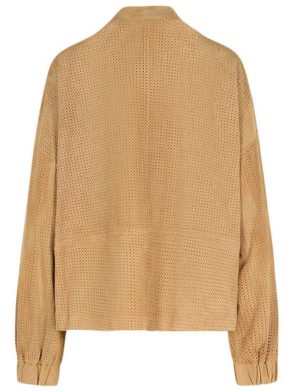 Bully Beige Lederjacke