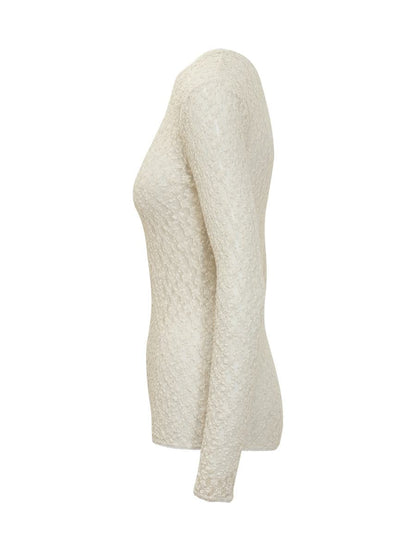 Isabel Marant Isabel Marant Elfenbeinfarbenes Stretch-Spitzentop